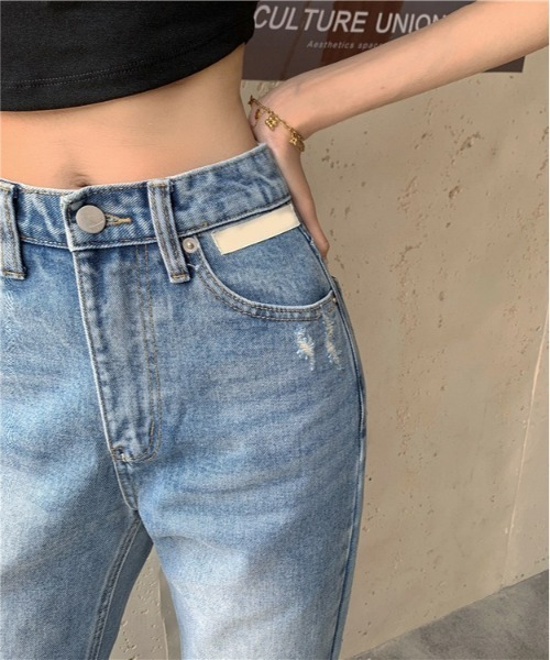 SONA（ソナ）の「SONYUNARA ダメージセミワイドデニムパンツ（デニムパンツ・レディース・ライトブルー・SMALL/MEDIUM/LARGE）」の20枚目の写真