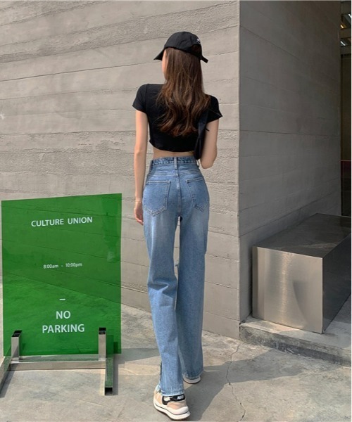 SONA（ソナ）の「SONYUNARA ダメージセミワイドデニムパンツ（デニムパンツ・レディース・ライトブルー・SMALL/MEDIUM/LARGE）」の11枚目の写真