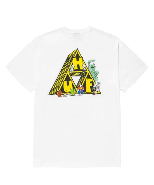 HUF(ハフ)の「SATURDAY MORNING TT TEE / HUF プリントTシャツ(Tシャツ/カットソー・メンズ・ホワイト/チョコ/ブラック・SMALL/MEDIUM/LARGE/X-LARGE/XX-LARGE)」の2枚目の写真