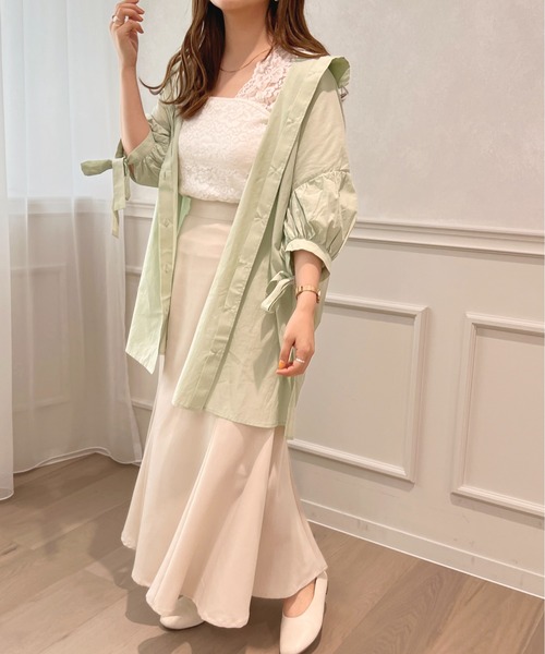 apres jour(アプレジュール)の「パフスリーブチュニックブラウス【ZOZOTOWN限定アイテム】(シャツ/ブラウス・レディース・ネイビー/ミント/ベージュ/ピンク/オフホワイト・X-LARGE/フリー)」の17枚目の写真