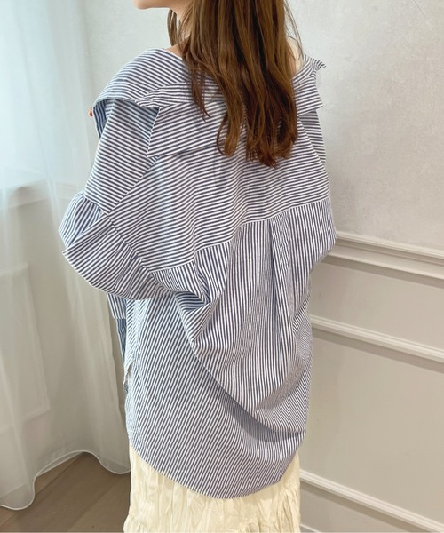apres jour(アプレジュール)の「パフスリーブチュニックブラウス【ZOZOTOWN限定アイテム】(シャツ/ブラウス・レディース・ネイビー/ミント/ベージュ/ピンク/オフホワイト・X-LARGE/フリー)」の22枚目の写真