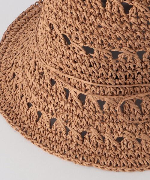 green label relaxing(グリーンレーベルリラクシング)の「GLR スカシ柄 ハット(ハット・キッズ・ナチュラル/ブラウン・FREE)」の5枚目の写真