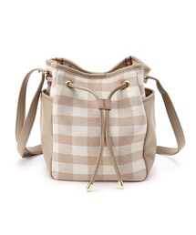 DRESKIP | チェック柄巾着ショルダーバッグ(ショルダーバッグ)
