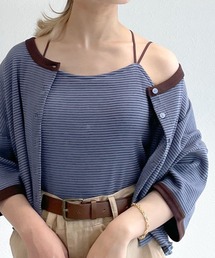 w closet | ボーダーカップ付きキャミソール(キャミソール)