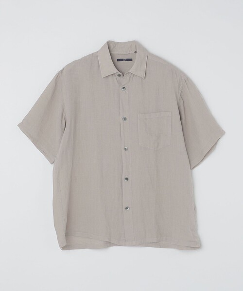 SHIPS（シップス）の「SHIPS: エアリー ラミー ガーメントダイ レギュラーカラーシャツ S/S（シャツ/ブラウス・メンズ・ライトグレー/ブラック/ネイビー/オリーブ・SMALL/MEDIUM/LARGE/X-LARGE）」の14枚目の写真