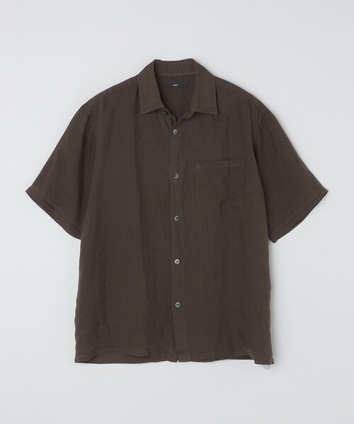 SHIPS（シップス）の「SHIPS: エアリー ラミー ガーメントダイ レギュラーカラーシャツ S/S（シャツ/ブラウス・メンズ・ライトグレー/ブラック/ネイビー/オリーブ・SMALL/MEDIUM/LARGE/X-LARGE）」の18枚目の写真