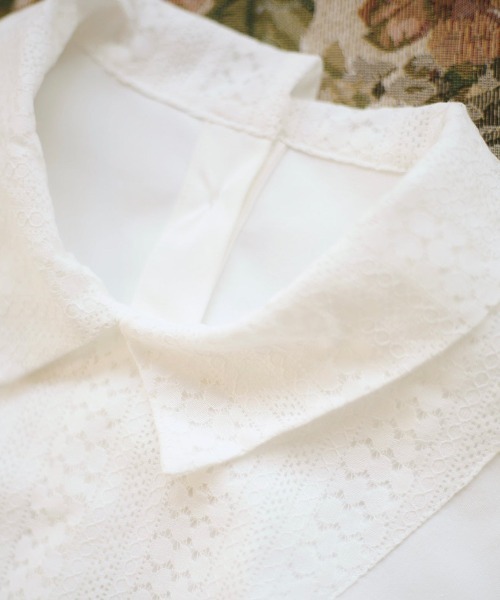 spoon store（スプーンストア）の「レース切替Aラインワンピース（ワンピース・レディース・ホワイト/ベージュ・SMALL/MEDIUM）」の10枚目の写真