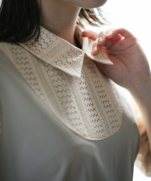 spoon store（スプーンストア）の「レース切替Aラインワンピース（ワンピース・レディース・ホワイト/ベージュ・SMALL/MEDIUM）」の11枚目の写真