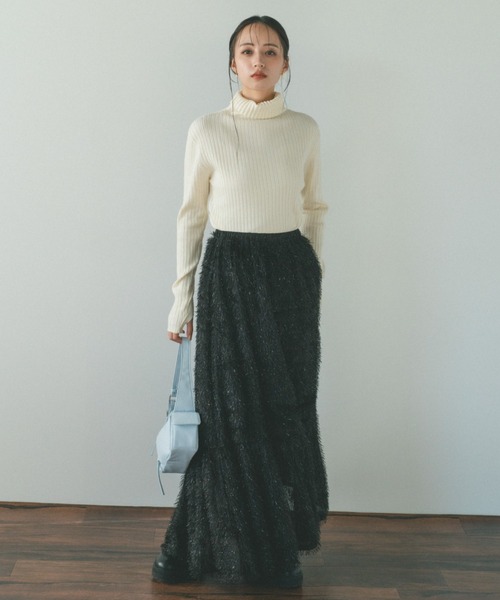 VANNIE U(ヴァニーユー)の「フィンガータートルニット(ニット/セーター・レディース・ブラック/ベージュ/パープル/ブラウン/ピンク/グリーン/アイボリー/レッド/グレー/ライトグレー・FREE)」の16枚目の写真