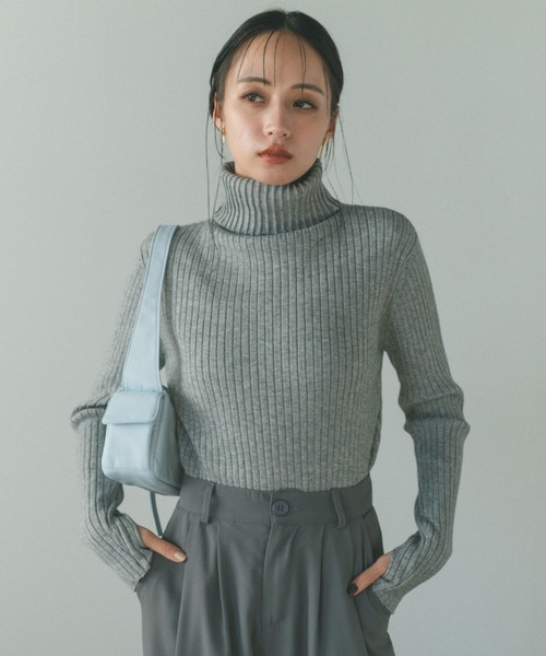 VANNIE U(ヴァニーユー)の「フィンガータートルニット(ニット/セーター・レディース・ブラック/ベージュ/パープル/ブラウン/ピンク/グリーン/アイボリー/レッド/グレー/ライトグレー・FREE)」の20枚目の写真