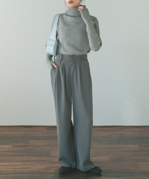 VANNIE U(ヴァニーユー)の「フィンガータートルニット(ニット/セーター・レディース・ブラック/ベージュ/パープル/ブラウン/ピンク/グリーン/アイボリー/レッド/グレー/ライトグレー・FREE)」の22枚目の写真