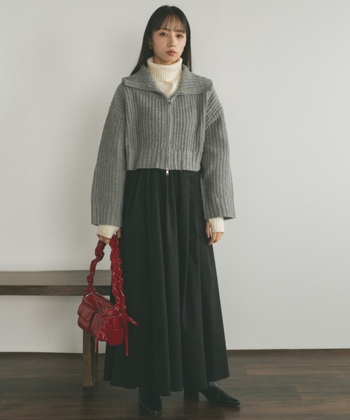 【美品】A.F.VANDEVORSTエー・エフ・ヴァンデボルスト タートルニット A'GEM/9 × .kom『ACOVER/オコボ』CROPFIT TURTLE NECK LONG
