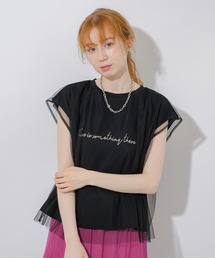 Paradise Picnic | チュール重ねロゴT(Tシャツ/カットソー)