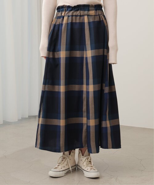 frames RAY CASSIN（フレームスレイカズン）の「T/Rビッグチェックスカート（スカート・レディース・ブラウン系/グリーン系/ブルー系/パープル系・FREE）」の7枚目の写真