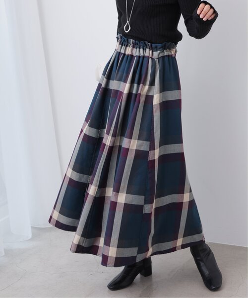 frames RAY CASSIN（フレームスレイカズン）の「T/Rビッグチェックスカート（スカート・レディース・ブラウン系/グリーン系/ブルー系/パープル系・FREE）」の17枚目の写真