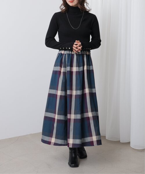 frames RAY CASSIN（フレームスレイカズン）の「T/Rビッグチェックスカート（スカート・レディース・ブラウン系/グリーン系/ブルー系/パープル系・FREE）」の18枚目の写真