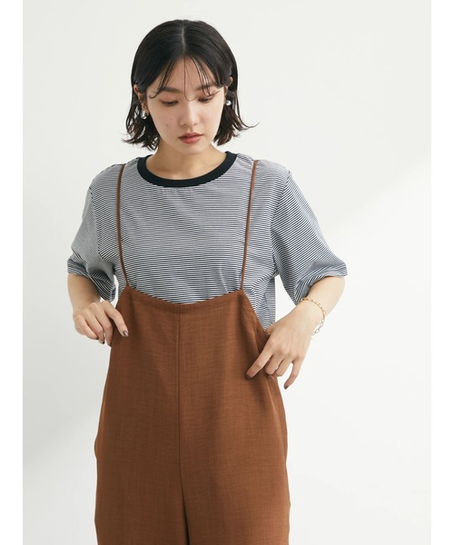 Green Parks(グリーンパークス)の「ゆったりサロペット(サロペット/オーバーオール・レディース・ブラック/ブラウン・FREE)」の15枚目の写真