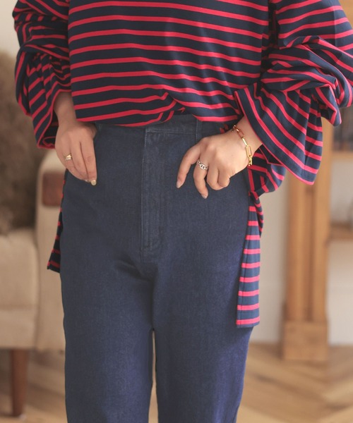 DONOBAN（ドノバン）の「ロールアップデニム（デニムパンツ・レディース・ダークインディゴブルー・F）」の4枚目の写真