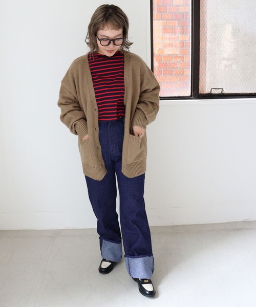 DONOBAN（ドノバン）の「ロールアップデニム（デニムパンツ・レディース・ダークインディゴブルー・F）」の5枚目の写真
