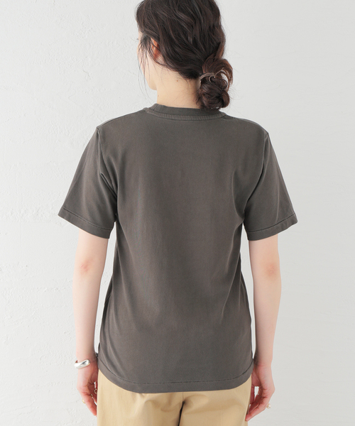 Spick & Span（スピックアンドスパン）の「ピグメントダイベーシックTシャツ（Tシャツ/カットソー・レディース・チャコールグレー/キャメル・FREE）」の19枚目の写真