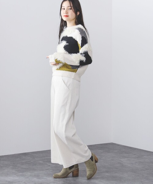 BEAMS HEART（ビームスハート）の「カモフラージュ柄 ニット（ニット/セーター・レディース・グレー/アイボリー/ベージュ・FREE）」の16枚目の写真