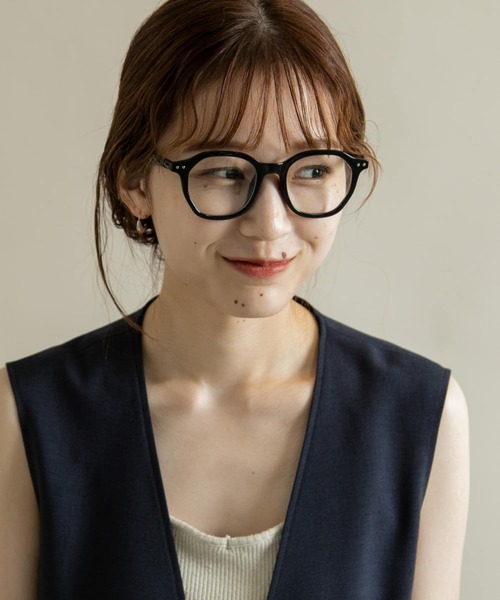 SMELLY（スメリー）の「オクタゴンフレームダテメガネ（メガネ・レディース・ブラウン/ブラック・-）」の2枚目の写真