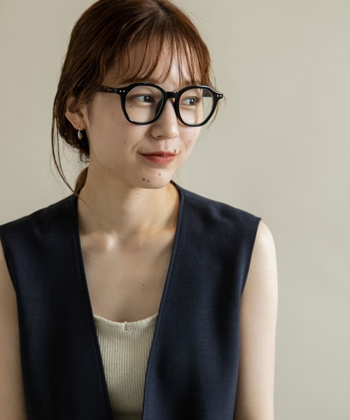 SMELLY（スメリー）の「オクタゴンフレームダテメガネ（メガネ・レディース・ブラウン/ブラック・-）」の4枚目の写真