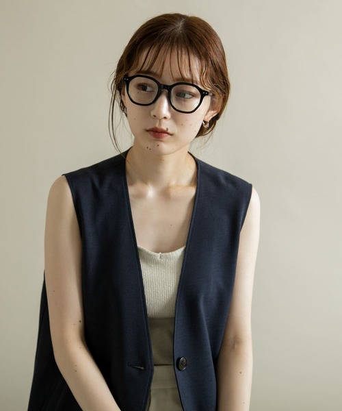 SMELLY（スメリー）の「オクタゴンフレームダテメガネ（メガネ・レディース・ブラウン/ブラック・-）」の6枚目の写真