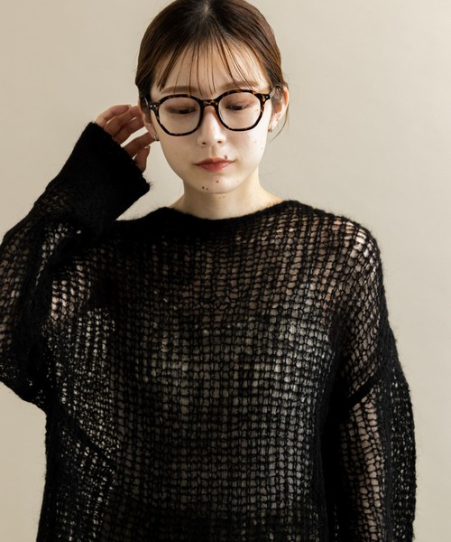 SMELLY（スメリー）の「オクタゴンフレームダテメガネ（メガネ・レディース・ブラウン/ブラック・-）」の8枚目の写真