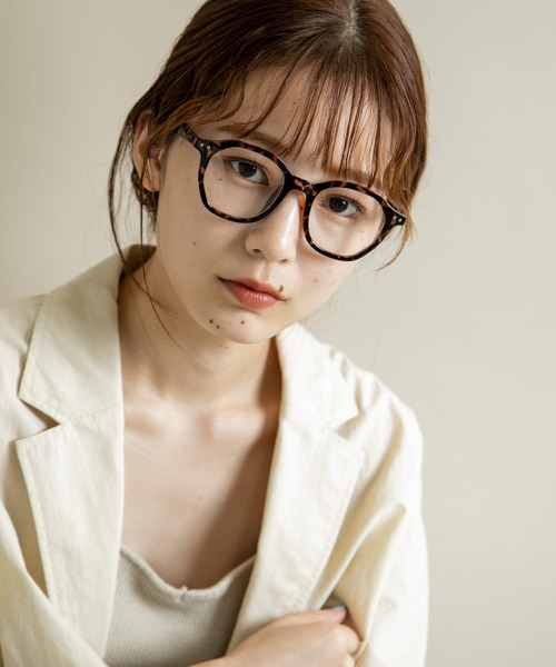 SMELLY（スメリー）の「オクタゴンフレームダテメガネ（メガネ・レディース・ブラウン/ブラック・-）」の9枚目の写真