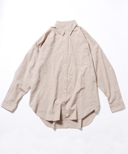ROOPTOKYO(ループトウキョウ)の「綿麻ストレッチビッグシャツ 長袖シャツ(シャツ/ブラウス・メンズ・ホワイト/モカ/カーキ/ブラック/ネイビー・M/XL/L)」の4枚目の写真
