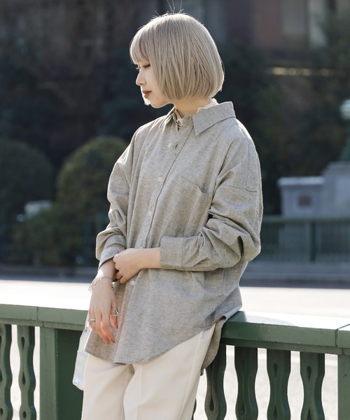 ROOPTOKYO(ループトウキョウ)の「綿麻ストレッチビッグシャツ 長袖シャツ(シャツ/ブラウス・メンズ・ホワイト/モカ/カーキ/ブラック/ネイビー・M/XL/L)」の17枚目の写真