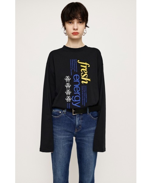 SLY(スライ)の「FRESH ENERGY T/SH フレッシュエナジー Tシャツ(Tシャツ/カットソー・レディース・ホワイト/ブラック/オレンジ・FREE)」の10枚目の写真
