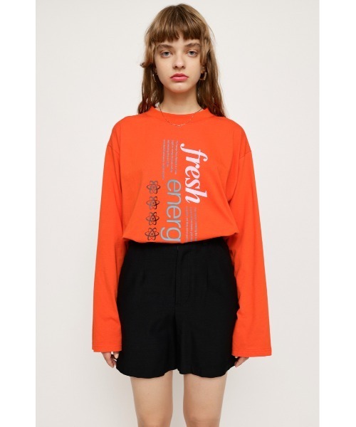 SLY(スライ)の「FRESH ENERGY T/SH フレッシュエナジー Tシャツ(Tシャツ/カットソー・レディース・ホワイト/ブラック/オレンジ・FREE)」の16枚目の写真