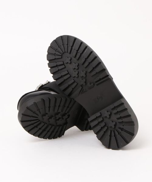 シュープラザ(シュープラザ)の「【Lena】 ビジューバックル厚底ローファー(ローファー・レディース・ブラック/ベージュ・LL/S/M/L)」の4枚目の写真