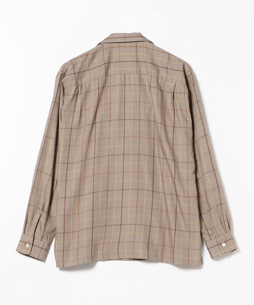 BEAMS(ビームス)の「BEAMS / レーヨンツイルチェック オープンカラーシャツ(シャツ/ブラウス・メンズ・ベージュ/ネイビー・M/L/XL/S)」の14枚目の写真