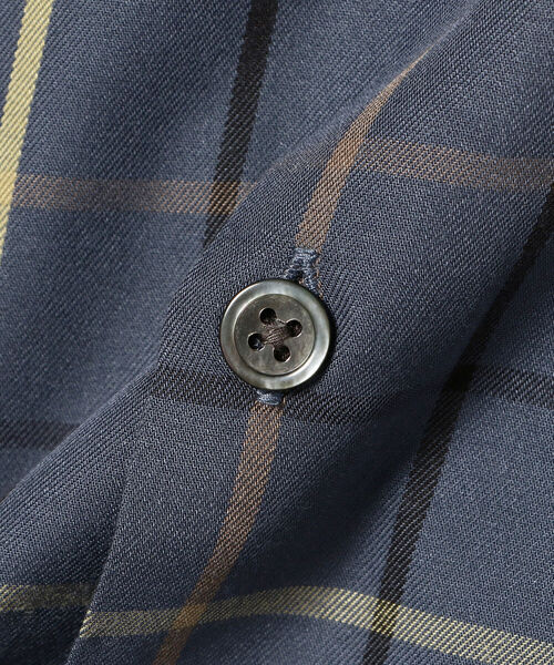 BEAMS(ビームス)の「BEAMS / レーヨンツイルチェック オープンカラーシャツ(シャツ/ブラウス・メンズ・ベージュ/ネイビー・M/L/XL/S)」の18枚目の写真