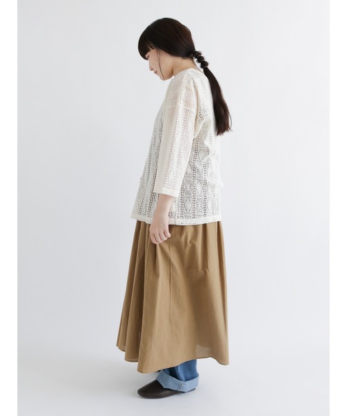 Samansa Mos2(サマンサ モスモス)の「レース前後2WAYカーディガン(カーディガン/ボレロ・レディース・ブラック/ブラウン/キナリ・フリ-)」の12枚目の写真