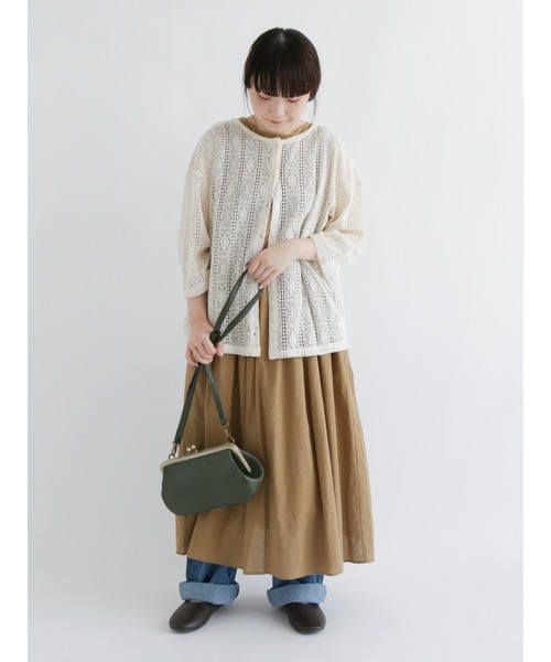 Samansa Mos2(サマンサ モスモス)の「レース前後2WAYカーディガン(カーディガン/ボレロ・レディース・ブラック/ブラウン/キナリ・フリ-)」の14枚目の写真