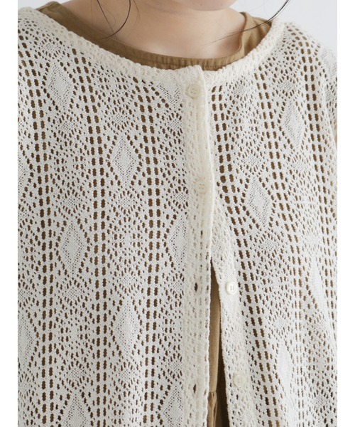 Samansa Mos2(サマンサ モスモス)の「レース前後2WAYカーディガン(カーディガン/ボレロ・レディース・ブラック/ブラウン/キナリ・フリ-)」の19枚目の写真