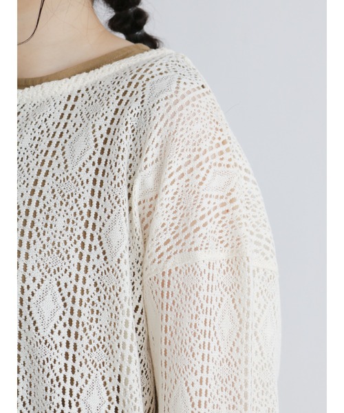 Samansa Mos2(サマンサ モスモス)の「レース前後2WAYカーディガン(カーディガン/ボレロ・レディース・ブラック/ブラウン/キナリ・フリ-)」の20枚目の写真