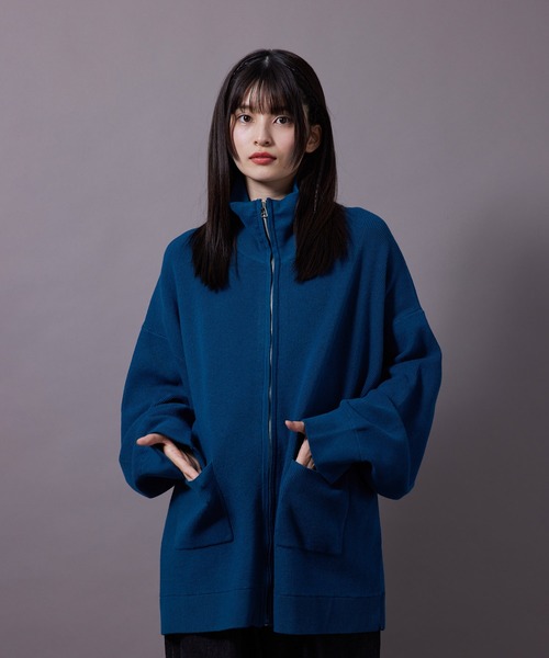 re_k by JUNRED（レクバイジュンレッド）の「re_k by JUNRED / BIGドライバーズニット（カーディガン/ボレロ・メンズ・グリーン/ブルー/ブラック・L/S/M）」の10枚目の写真