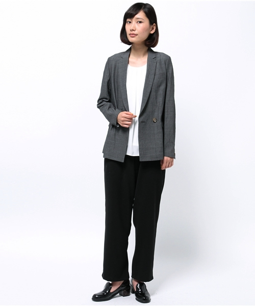 JOURNAL STANDARD relume(ジャーナルスタンダード レリューム)の「RE-サマーウールダブルジャケット#(テーラードジャケット・レディース・ブラック系その他/グレー/ライトグレー/グレー系その他/ネイビー・SMALL/MEDIUM)」の9枚目の写真