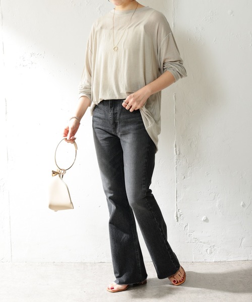 SHENERY（シーナリー）の「ルーズロンTee（Tシャツ/カットソー・レディース・オフホワイト/グレー系その他/ベージュ系その他・FREE）」の20枚目の写真