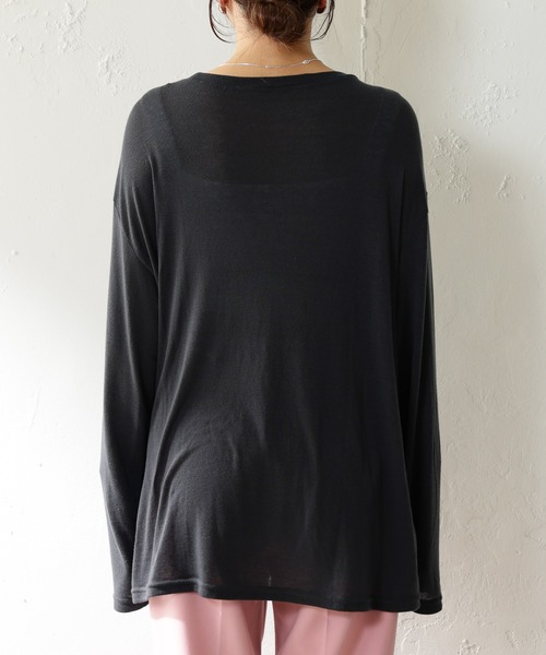 SHENERY（シーナリー）の「ルーズロンTee（Tシャツ/カットソー・レディース・オフホワイト/グレー系その他/ベージュ系その他・FREE）」の12枚目の写真