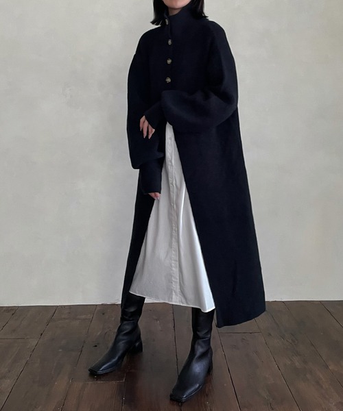 hellam(へラム)の「ボリュームスリーブシャツワンピース(シャツワンピース・レディース・ブラック/ブラウン/オフホワイト・FREE)」の14枚目の写真