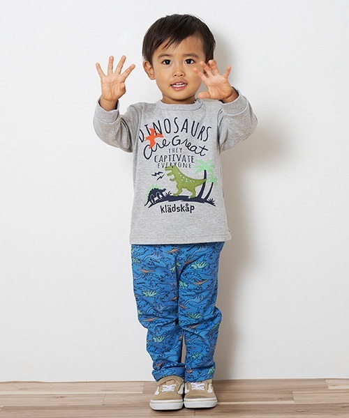 kladskap(クレードスコープ)の「総柄ロング丈レギパン(その他パンツ・キッズ・ネイビー/グレー・110cm/100cm/80cm/90cm)」の1枚目の写真