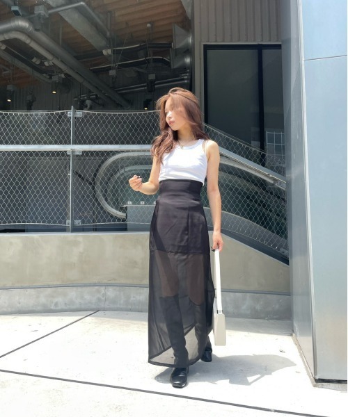 LOPEW（ロピュ）の「シアードッキングSK（スカート・レディース・ブラック/ブラウン/クリーム・SMALL/MEDIUM）」の4枚目の写真