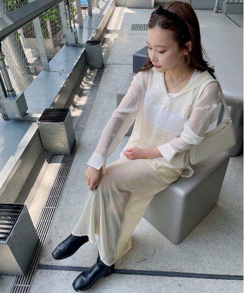 LOPEW（ロピュ）の「シアードッキングSK（スカート・レディース・ブラック/ブラウン/クリーム・SMALL/MEDIUM）」の6枚目の写真