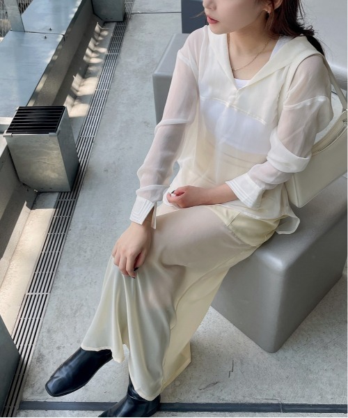 LOPEW（ロピュ）の「シアードッキングSK（スカート・レディース・ブラック/ブラウン/クリーム・SMALL/MEDIUM）」の9枚目の写真